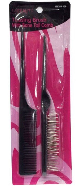 La Beaute Teasing Brush With Bone Tail Comb - 436