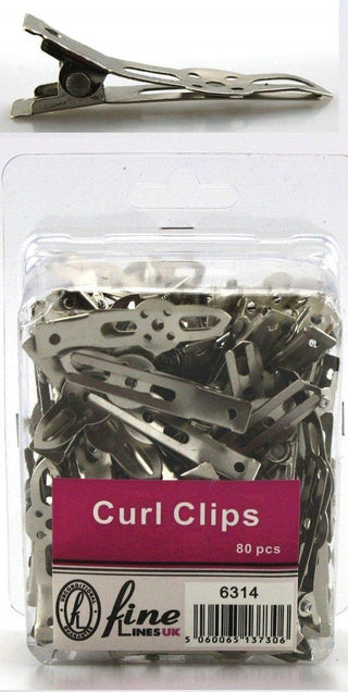 Fine Lines Curl Clips  80pcs - 6314