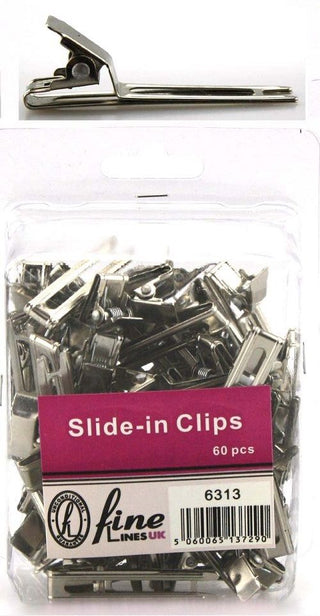 Fine Lines Slide - In Clips 60pcs - 6313