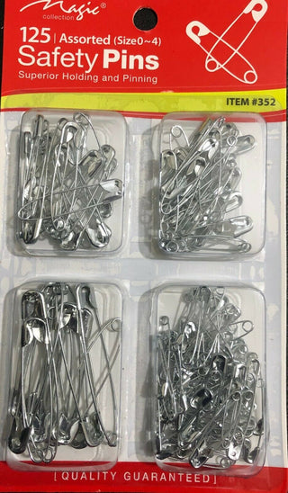 magic collection 125 assorted safety pins - 352 - 352