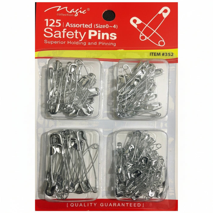 magic collection 125 assorted safety pins - 352 - 352