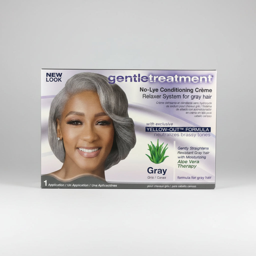 Crème défrisante revitalisante sans lessive pour traitement doux - GRIS