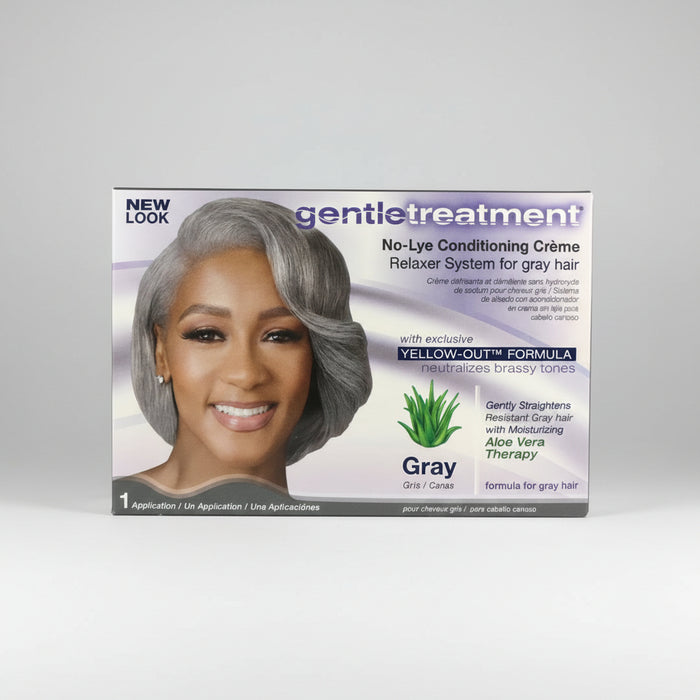 Crème défrisante revitalisante sans lessive pour traitement doux - GRIS