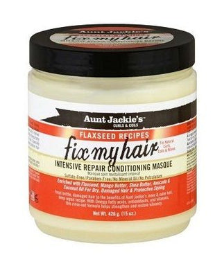 Aunt Jackie's Flaxseed Recipes Fix My Hair Intensive Repair Conditioning Masque 15.oz