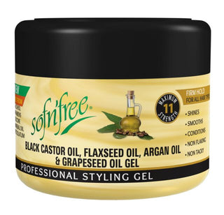 Sofn'free Black Castor Oil,Flaxseed Oil,Argan Oil & Grapeseed Oil Gel