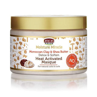 African Pride Moisture Miracle Moroccan Clay & Shea Butter Heat Activated Masque 340g/12oz