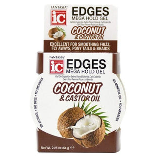 Fantasia IC Coconut & Castor Oil Edges Mega Hold Gel 2.25oz/64g