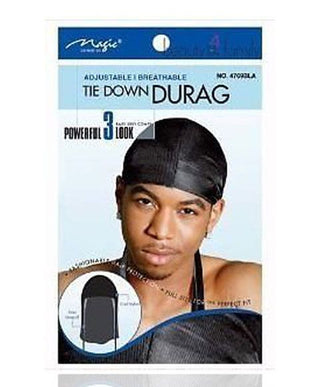 Magic Collection Tie-Down Durag ADJUSTABLE - 4769BLA