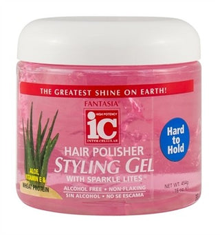 Fantasia IC Hair Polisher Styling Gel With Sparkle Lites Hard To Hold- 454g/16oz