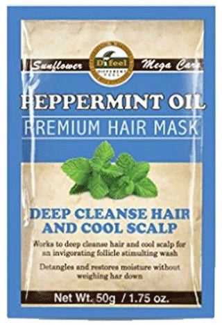 Difeel Pepermint Oil Premium Hair Mask Deeply Cleanse Hair And Coll Scalp 1.75oz/50g