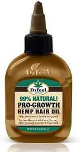 Difeel Hemp 99% Natural Pro-Growth Hemp Hair Oil 75ml/2.5oz