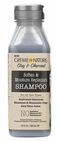 Creme Of Nature CLAY & CHARCOAL Soften & Moisture Replenish Shampoo 12oz/355ml