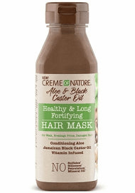 Creme Of Nature ALOE & BLACK CASTOR OIL Healthy & Long Fortifying Hair Mask 12oz/355ml