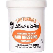 Black & White Genuine Pluko Hair Dressing Pomade Lite Formula 200ml
