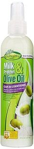 sofn'free milk & protein olive oil leave-in treatment 237ml/8oz