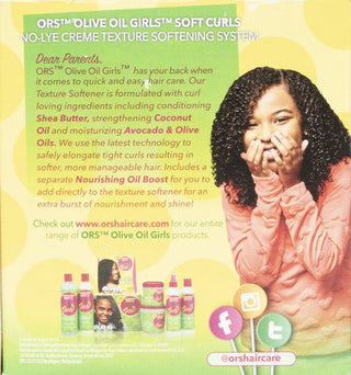 ORS Olive Oil Girls Soft Curls No-Lye Creme Texture Softening System | 1 Application