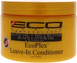 Eco Style Olive Oil & Shea Butter Black Castor Oil & Flaxseed Leave in conditioner 355ml