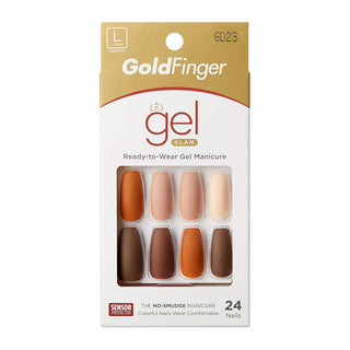 Gold Finger Gel Glam 24 Nails