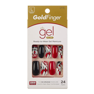 Gold Finger Gel Glam 24 Nails