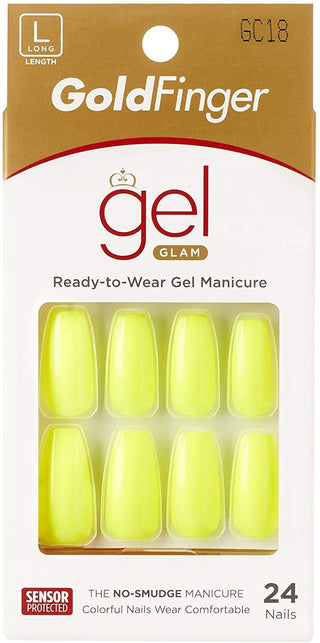 Gold Finger Gel Glam 24 Nails