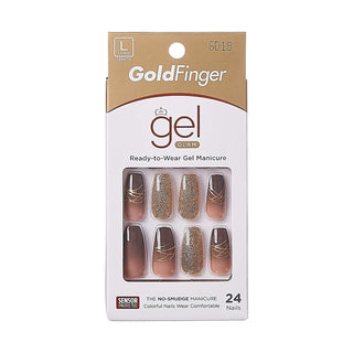 Gold Finger Gel Glam 24 Nails