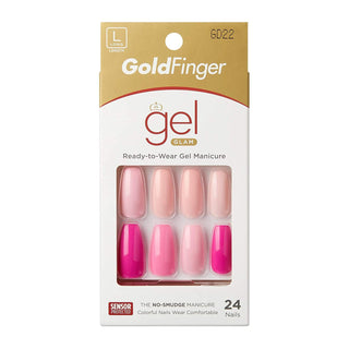 Gold Finger Gel Glam 24 Nails