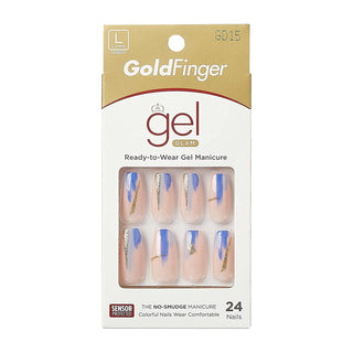 Gold Finger Gel Glam 24 Nails
