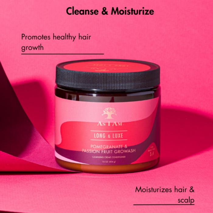 As I Am Long & Luxe Growash 454g | Pomegranate Cleansing Conditioner