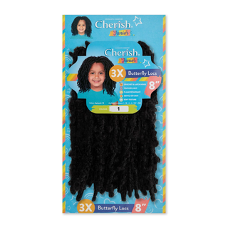 Cherish Junior Kids 3X Water Bulk 8 inch synthetic water wave braiding hair for kids 1