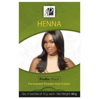 Profix Organics Henna Hair Colour Black | Permanent Grey Coverage &amp; Shine