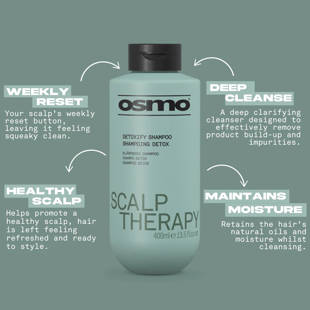 Osmo Scalp Therapy Detoxify Shampoo 400ml | Deep Cleansing Scalp Detox Care