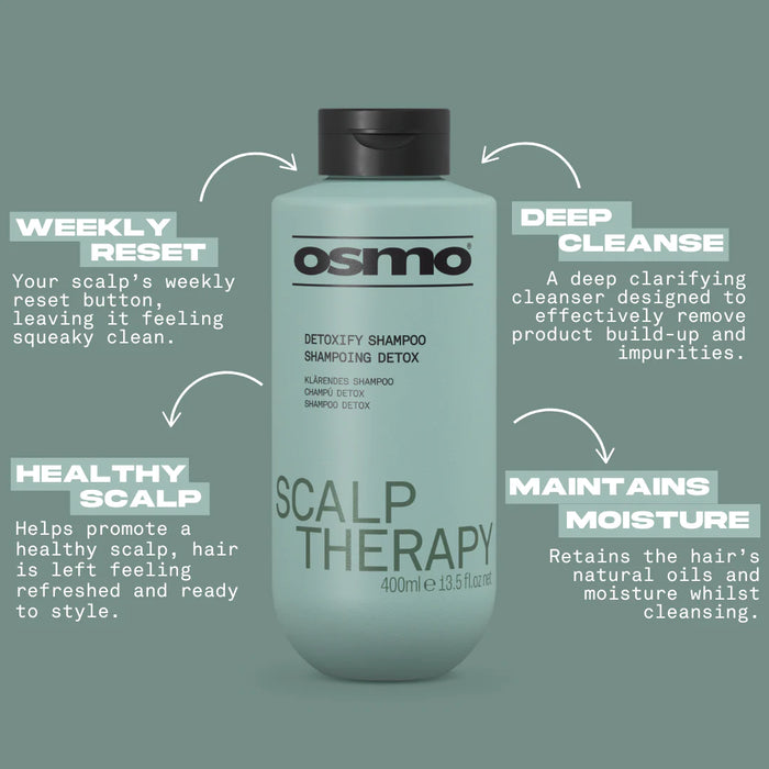 Osmo Scalp Therapy Detoxify Shampoo 400ml | Deep Cleansing Scalp Detox Care