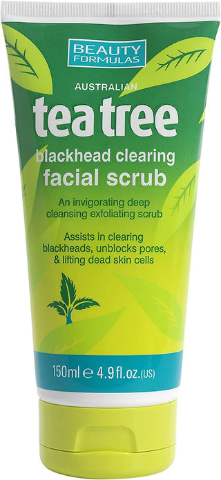 Beauty Formula Tea Tree Blackhead Clearing Facial Scrub 150ml