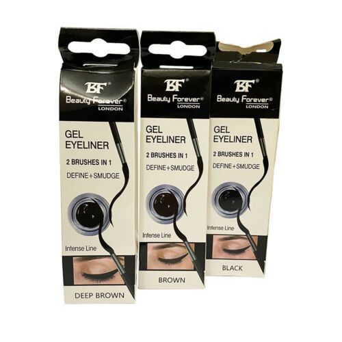 Beauty Forever GEL EYELINER 2 pinceaux en 1 marron