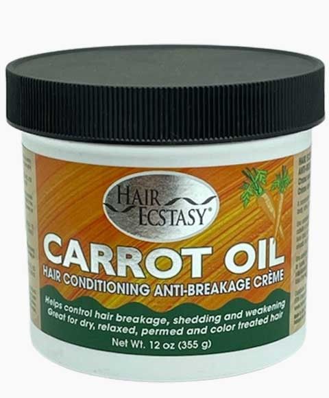 Hair Ecstasy Huile de carotte Crème anti-casse revitalisante pour cheveux -355 g/12 oz