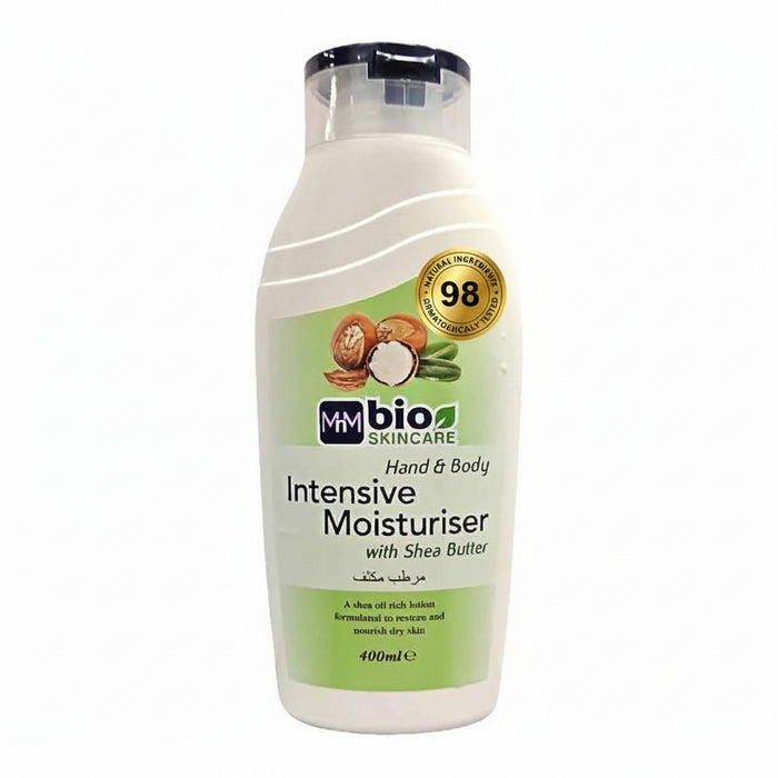 Bio Skincare Hydratant Intensif Mains &amp; Corps Au beurre de karité -400 ml