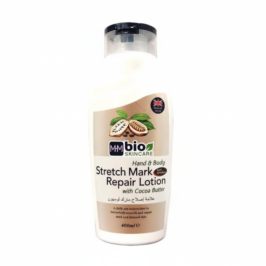Bio Skincare Lotion Réparatrice Vergetures Mains &amp; Corps Au Beurre De Cacao -750 ml