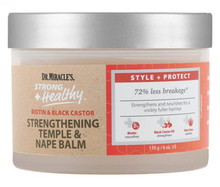Dr. Miracle's Biotin & Black Castor Oil Strengthening Temple & Nape Balm 170g/ 6oz.