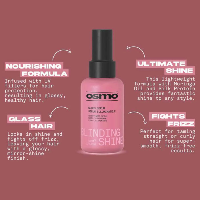 Osmo Blinding Shine Serum 50ml | High Gloss Shine & Frizz Control Hair Serum