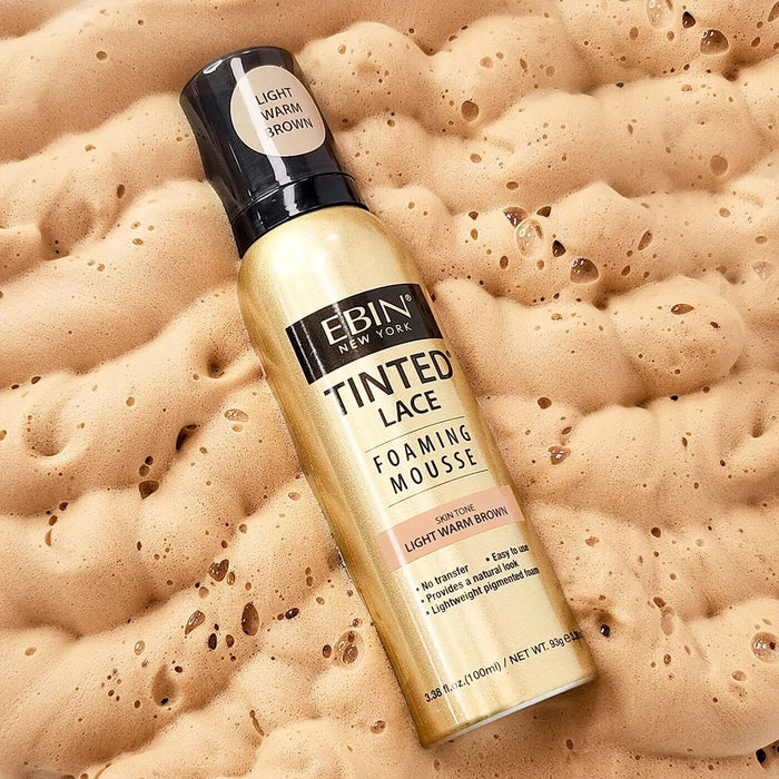 EBIN Tinted Lace Foaming Mousse 100ml | Light Warm Brown Shade