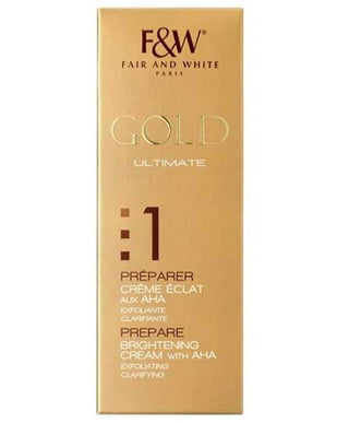F & W Gold ultimate Preparer 1 Brightening Cream WITH AHA -75ML/2.53 FL.OZ