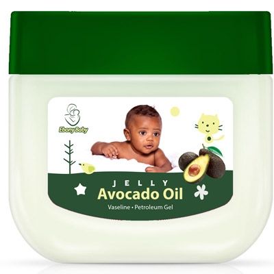Huile d'Avacodo de gelée de pétrole pour bébé ébène -440 ml/13 oz