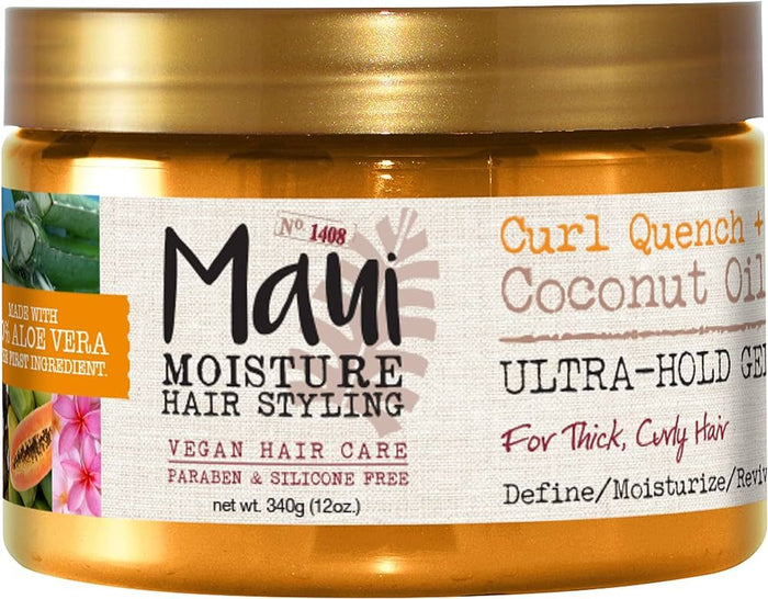 Maui Moisture Curl Quench + Gel ultra tenue à l'huile de noix de coco 340 g/12 oz
