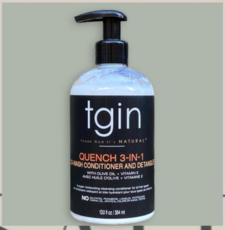 Tgin Quench 3- IN -1 Co-Wash Conditioner & Detangler -13 fl.oz/384 ml