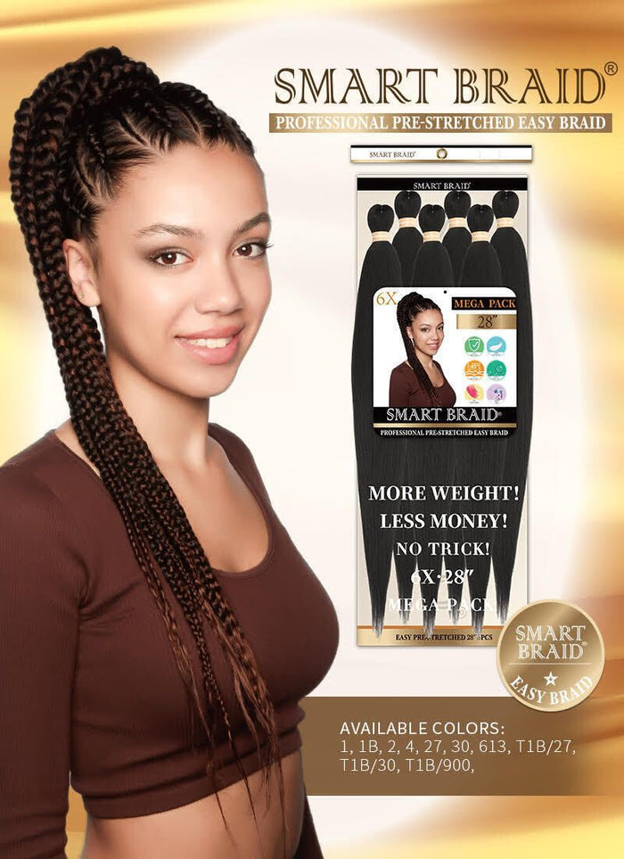 Smart Braid Pre-Stretched Synthetic Braid - 6 X 28" VALUE PACK