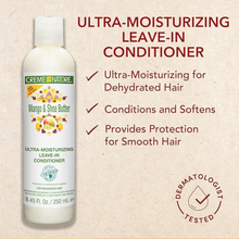 Creme of nature mango shea butter ultra moisturizing leave in conditioner 250ml hydrating detangling leave in for soft smooth frizz free manageable shiny hair care product