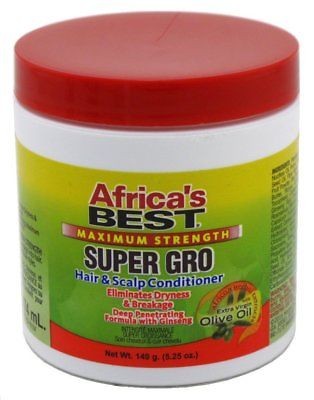 AFRICA'S BEST MAXIMUM STRENGTH  SUPER GRO HAIR & SCALP CONDITIONER 149G/5.25OZ