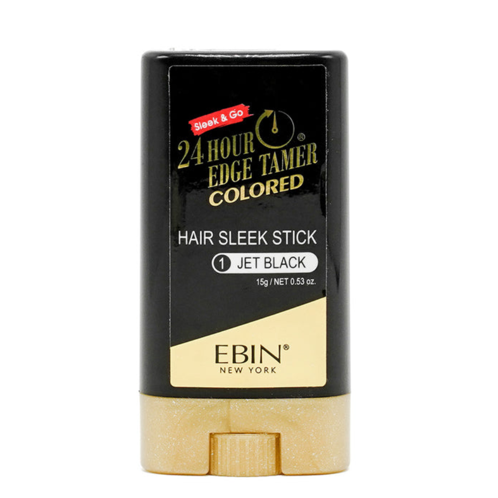 24 hr edge tamer hair sleek stick jet black strong hold edge control for smooth sleek hairstyle edges