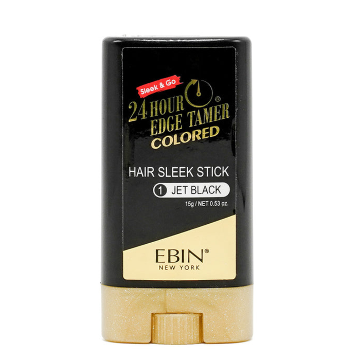 24 hr edge tamer hair sleek stick jet black strong hold edge control for smooth sleek hairstyle edges
