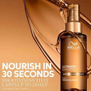 Wella Ultimate Smooth Miracle Oil Serum 30ml frizz control shine smoothing lightweight hair serum